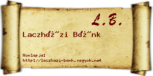 Laczházi Bánk névjegykártya